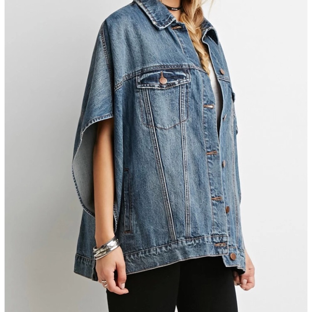 Looking for this denim poncho/cape